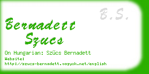 bernadett szucs business card