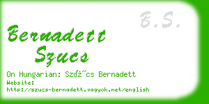 bernadett szucs business card